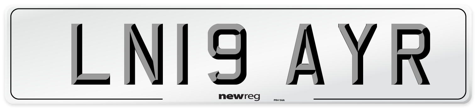 LN19 AYR Number Plate from New Reg